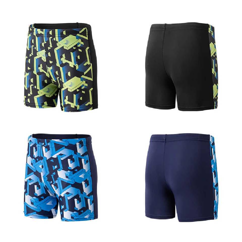Young boy swimming interference machine solid swimsuit UPF 50+sun prefabricated fast drying sports swimsuit childrens swimming shortsW250410
