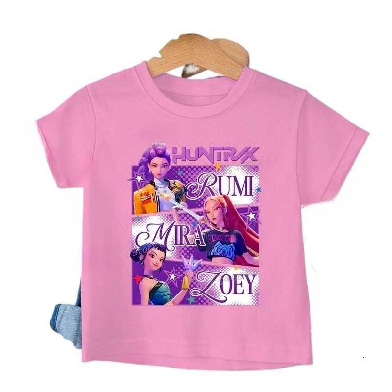 Childrens Clothing KPop Demon Hunters Fans Gifts Kids Clothes Fashion Casual Tops 2025 Hot Movie Soft Baby Girls T Shirt Z251111