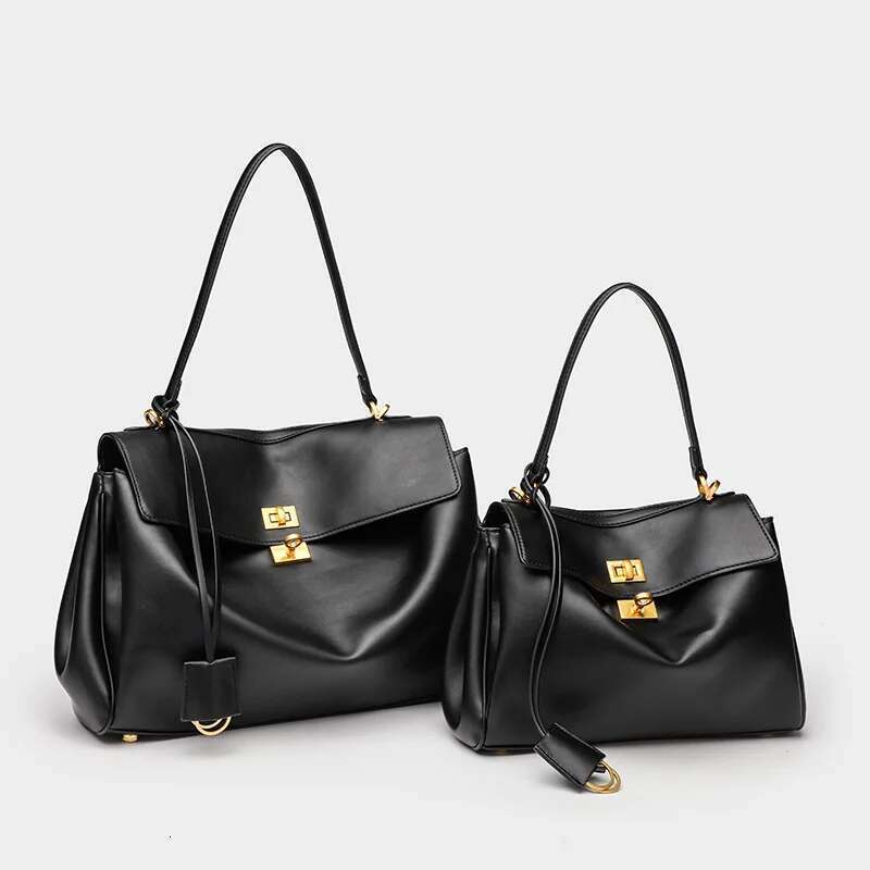 Designer 2025 New Genuine Leather Rodeo With High-End Buckle Underarm Single Shoulder Crossbody Casual Women's Famous Brand Bag