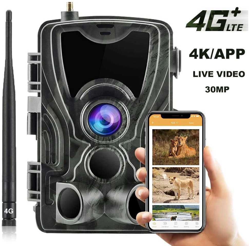 Free application cloud service 4G tracking camera 4K 30MP real-time broadcast wildlife hunting cellular wireless camera HC801PRO photo trap X2504111