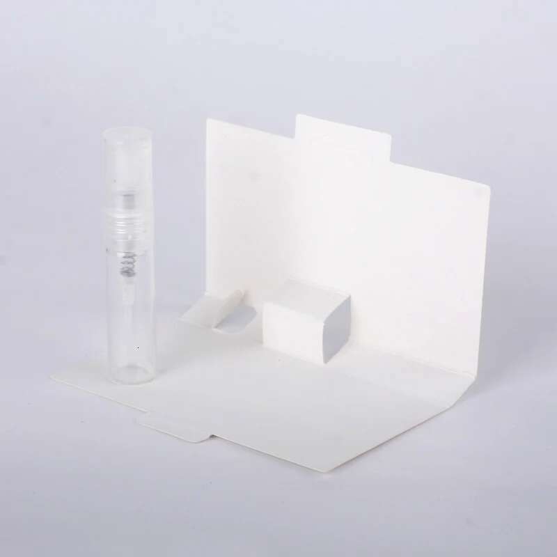 100pcs/Lot 1ml 2ml 3ml Spray Refillable with Paper Card For gift Sample Perfume Bottle Package