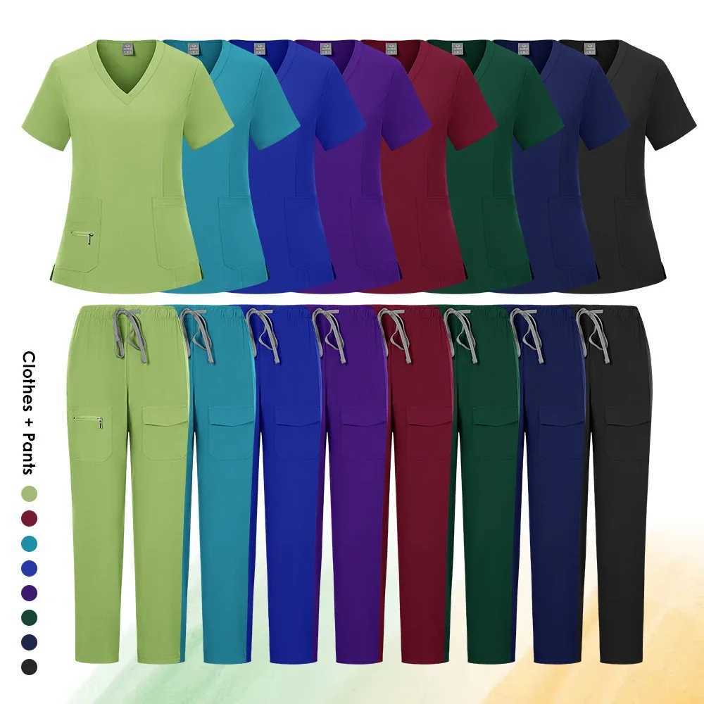 Women Scrubs Nurse Accessories Medical Uniform Unisex Slim Fit Comfort Clinical Women Operating Room Work Uniform Jogger Suit X250410