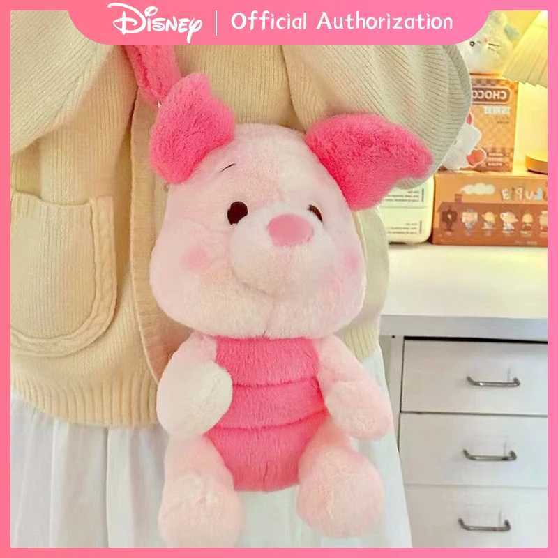 Disney 30CM Disney Winnie The Pooh Piglet Plush Toy Bag Knapsack Cute Cartoon Animal Doll Anime Companion Memorable Birthday Gift Y2504011