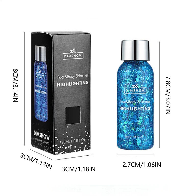 Body Glitter Chunky Gel Lotion Glitter Liquid Eyeshadow Mermaid Sequins Sparkling Face Hair Lips Nail Makeup Cosmetic Festival 250410