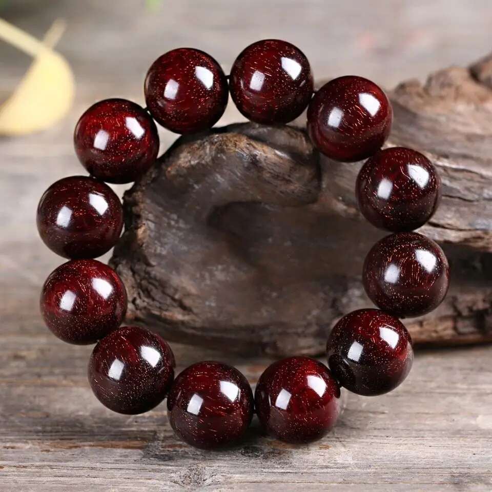 Collection Indian Starry Pterocarpus Santaus Buddha Beads Leaflet Rosewood Old Material Men's Bracelet Female Gifts