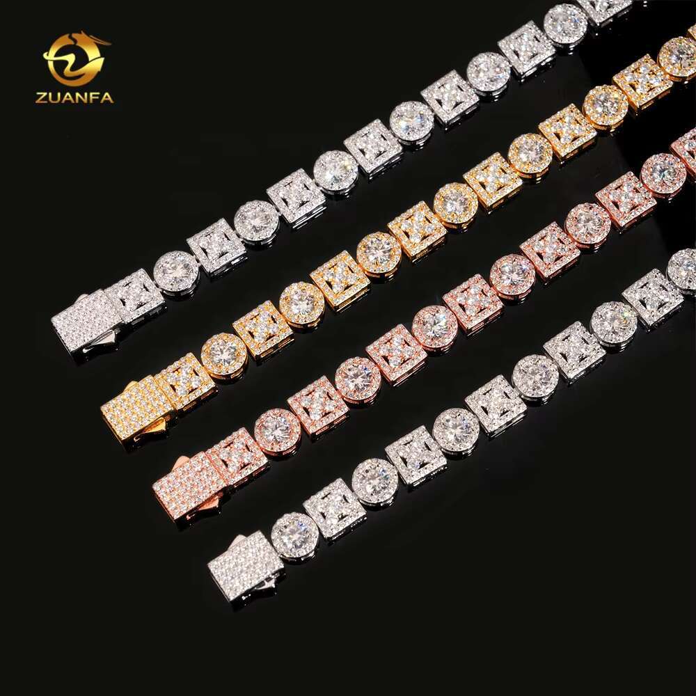 Factory Direct High Quality Moissanite Jewelry 925 Silver Fashion Women Iced Out Diamond Bracelet