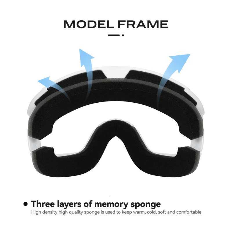 New Ski Goggles Double Layers Anti-Fog Skiing Glasses Men Women Snowmobile Eyewear Winter Outdoor Windproof Snowboard Goggles K251110