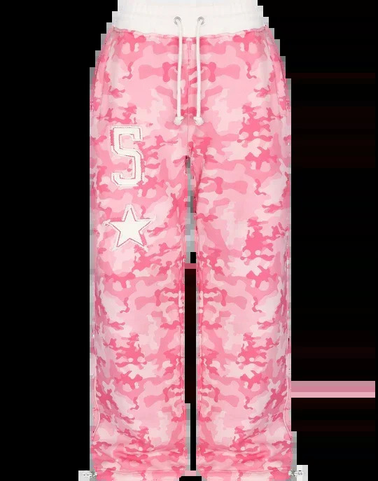 Harajuku Pink Camouflage Sports Shirt Womens Y2K Short Zipper Hoodie Gothic Letter Graphic Patch Elastic Waist Pants 250411