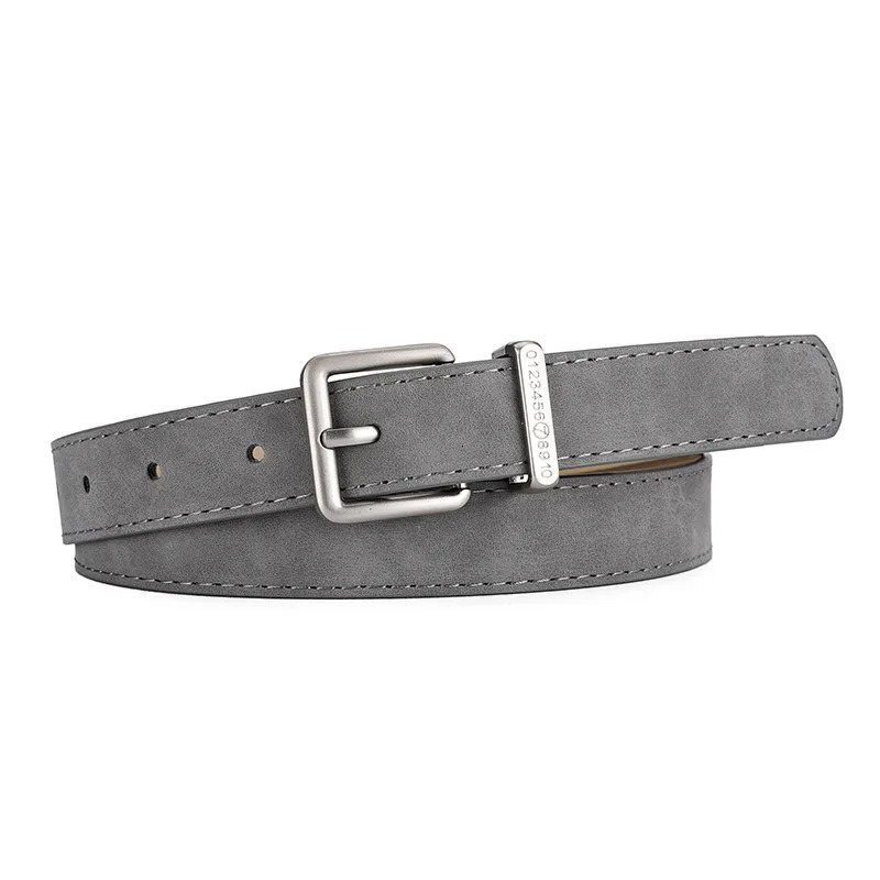 Suede Leather Pu Womens Belt Fashionable Casual All-match Jeans Accessories Girdle Gothic Retro Silver Pin Buckle Waistband 251110