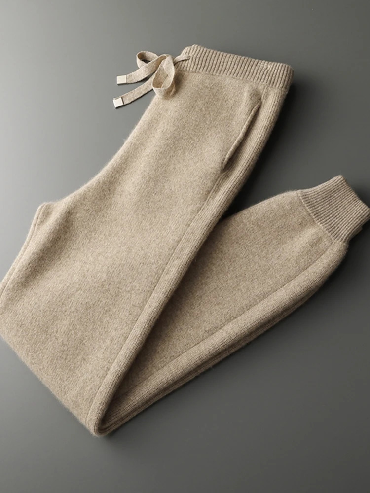 MEETCC Mens 100 Cashmere Cardigan Suit Zipper Sweater Hoodie Pants Autumn Winter Thick Warm Clothing Jacket 251030