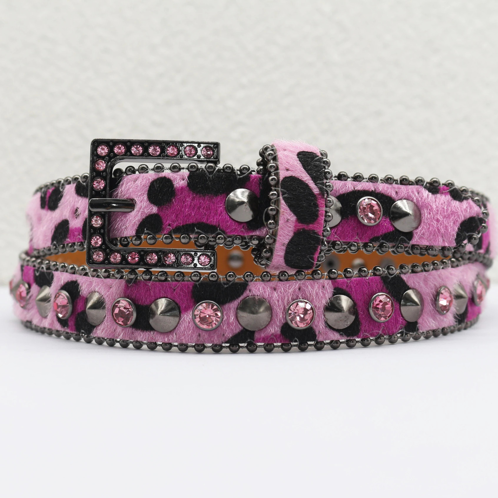 Fashionable European and American style high-end belt Y2K rhinestone belt alloy buckle rhinestone decorative belt 251110