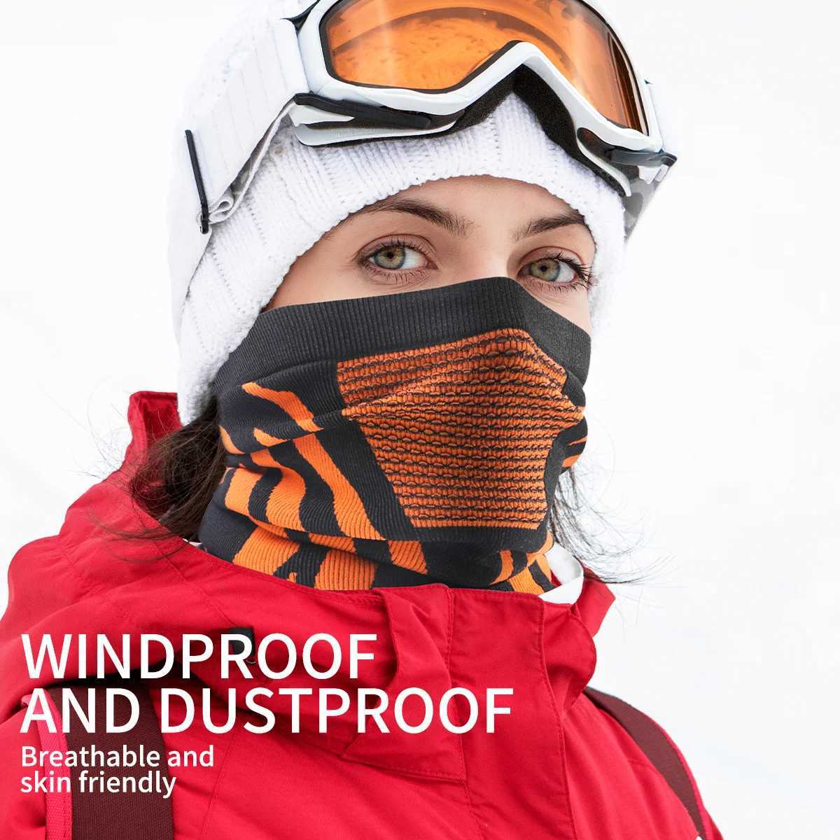 Colors Winter Breathable Comfortable Thermal Knitted Scarf Faces Cover Neck Warmer Bicycle Cycling Ski Tube Scarf Hiking Masks S251110