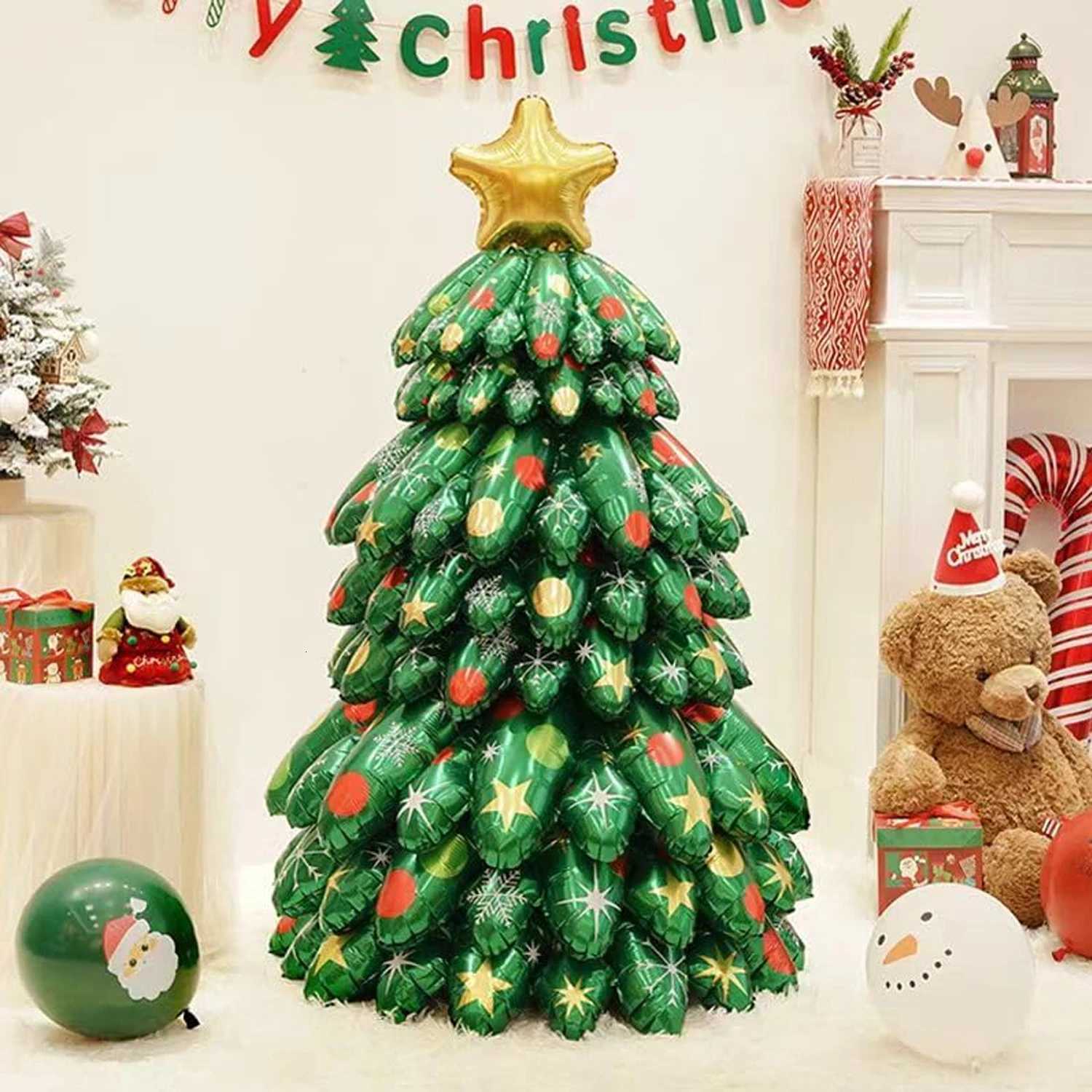 Christmas Large Inflatable Christmas Tree Helium Balloon for Christmas Eve Theme Party Supplies New Year Background Outdoor Decorations Y251111