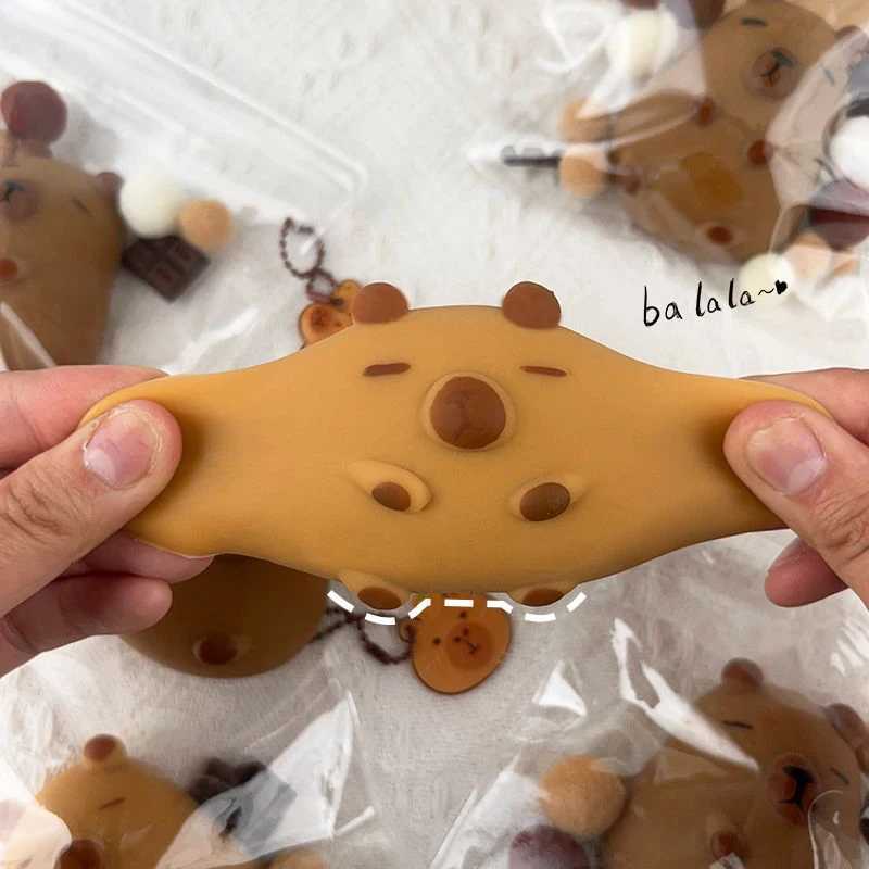 Decompression Cute Capybara Soft Rubber Slow Bounce Doll Toy Cute and Fun Tips Gift Fidget Pressure Toy W250411