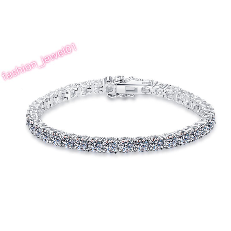 Supplier As Product Silverware Genuine S925 Sample Weight Gift Vvs 1ct Shape Cheap Moissanite Engagement Moissanite Tennis Chain