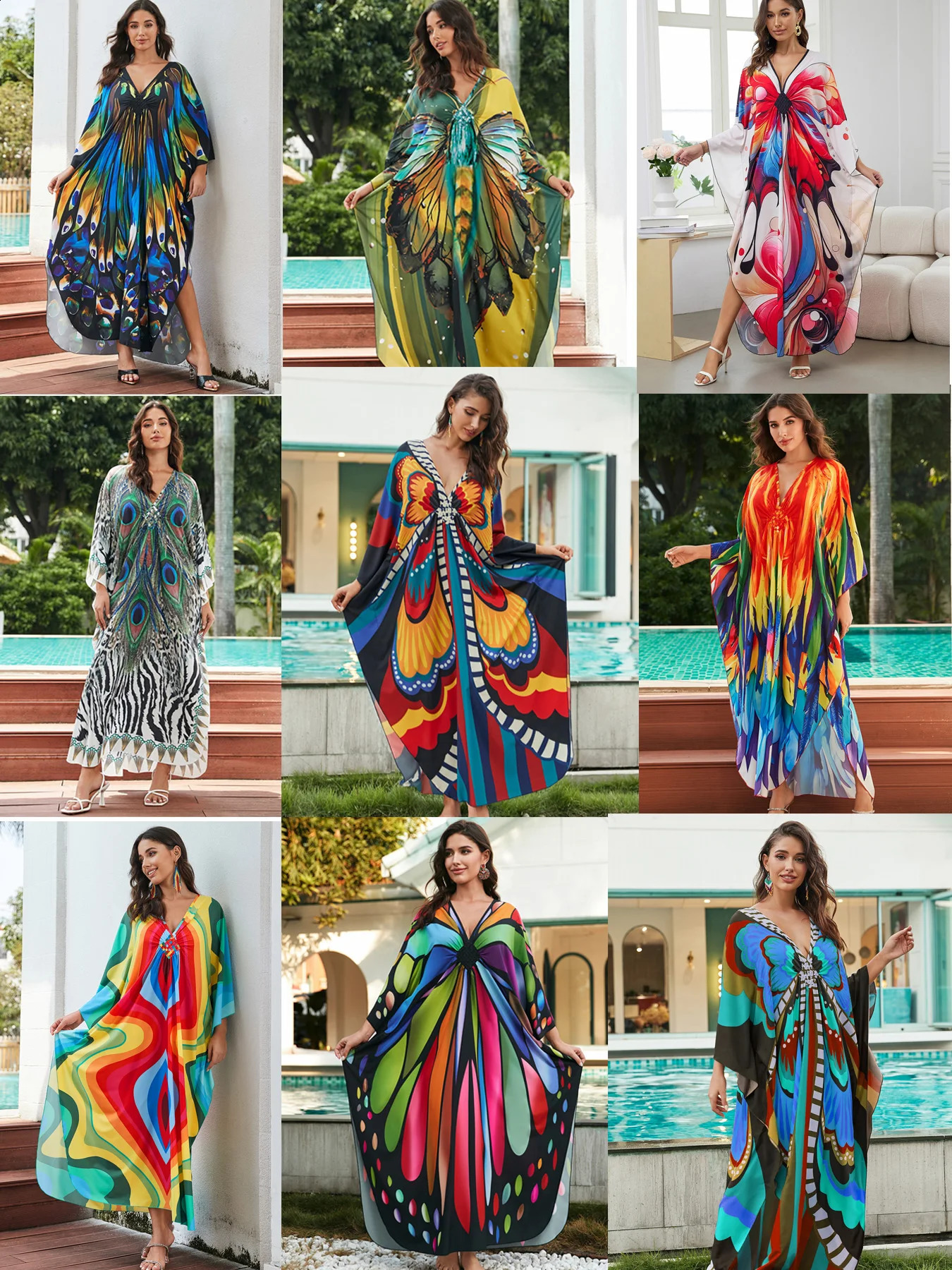 Beach Blouse Position Print Bikini Sunblock Plus Size Dress Holiday Goal Loose 250408