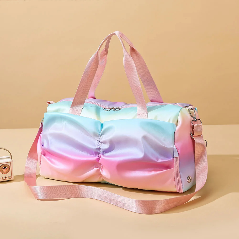 Women Gym Bag Waterproof Large Capacity Fitness Bag Adjustable and Detachable Shoulder Straps for Sleepovers/Trips/Sports/Dance 251110