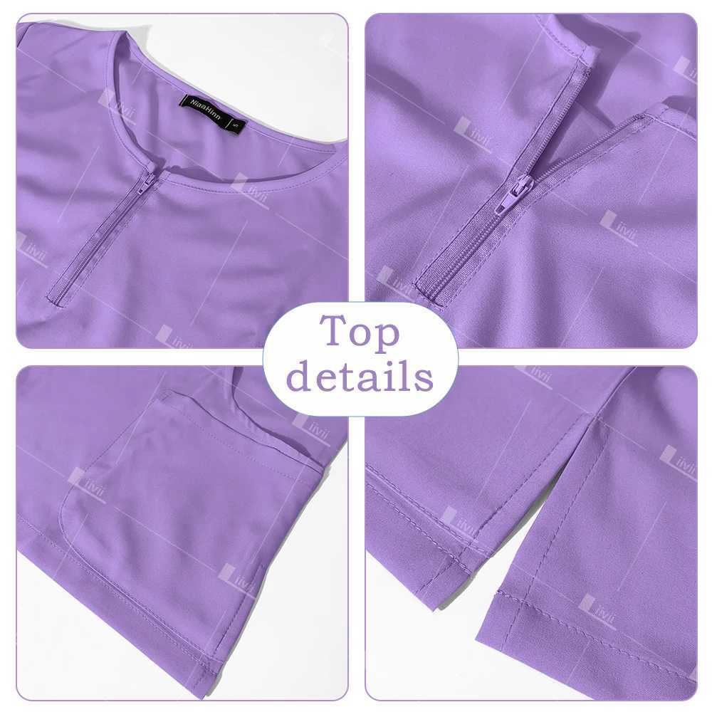 Medical Uniform Elastic Matte Set Hospital Surgery Matte Top Nurse Work Clothes Doctor Clothing Medical Accessories X250410