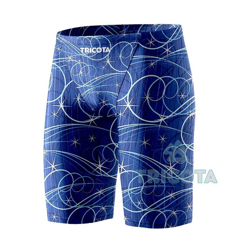 Mens Swimming Jammer Swimsuit Durable Sports Training Endurance Swimming Relay Breathable Surfing Shorts Summer Beach PantsW250410