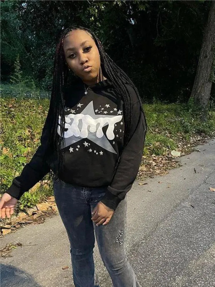 Zip Hoodie Stars Print goth Punk Sweatshirt Mens hoodies Sport Coat Pullover Gothic Long Sleeve Oversized hoodie Y2k jacket emo 251110