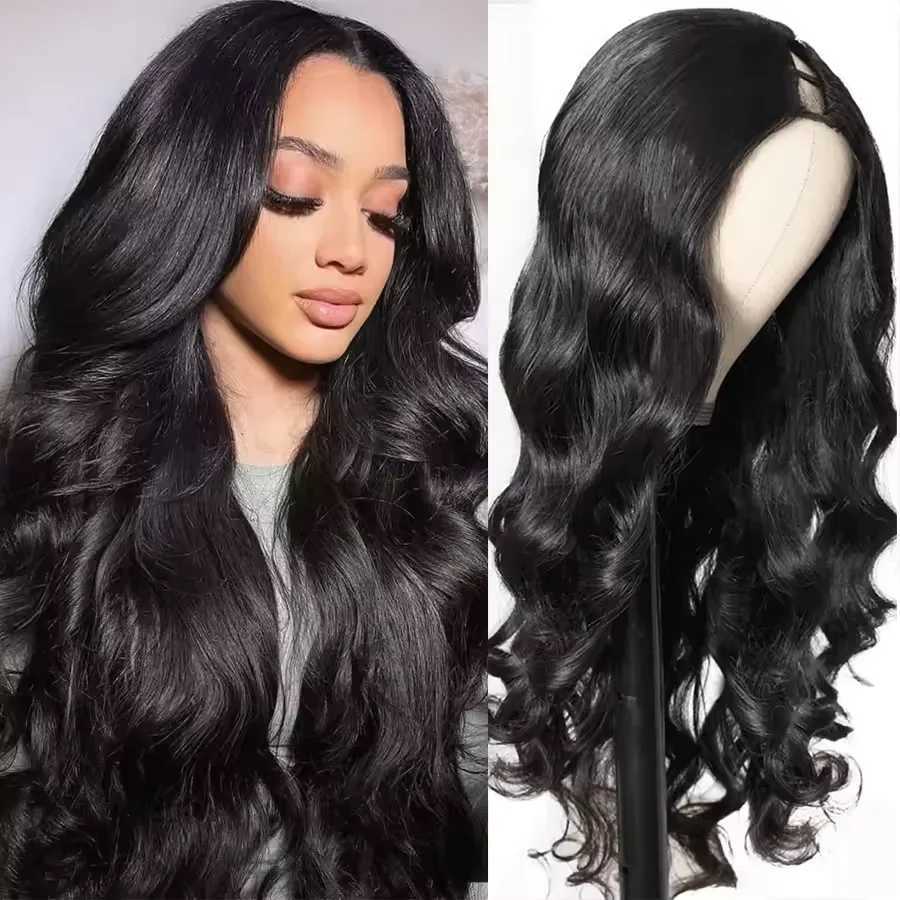 200Density Upgrade U Part Wigs V Part Body Wave Wig 30 32inch Natural Color Brazilian Human Hair Fit For All Head Sizes ForWomenT251111
