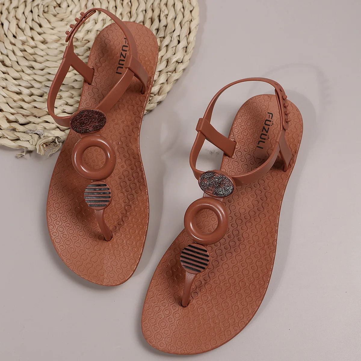 Women Sandals Summer Flat Shoes Female Bohemian Flip Flops Ladies Vacation Beach Sandales Girls Street Footwear 250410
