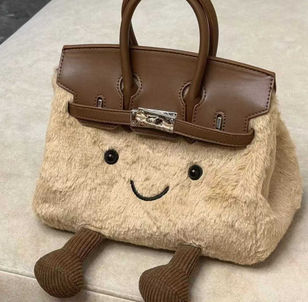 Hot selling Cute Plush Storage Tote Crossbody Large Capacity Daily Handbag Shoulder Dual Purpose Bag Gift for Women designer bag03