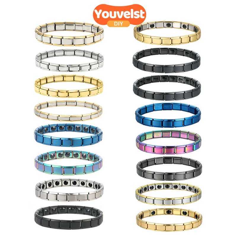 Youvelst Y2K Italian Charm Bracelets DIY Basic Elastic Charm Stainless Steel Bracelet Fashion WomenS Jewelry Making WholesaleC250410