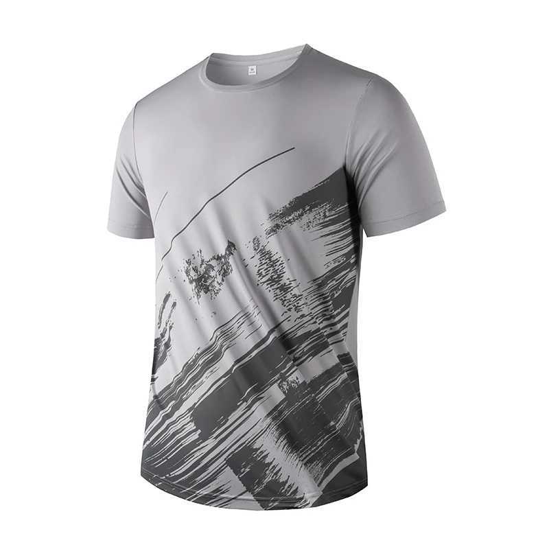 Mens quick drying T-shirt moisturizing willow breathable summer graphic printing outdoor sports casual short sleeved T-shirt M-XXXL M250410