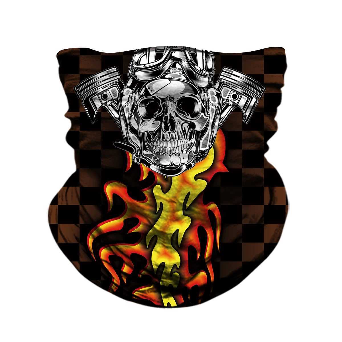 Motorcycle Face Mask Neck Headbands Biker Magic Headscarf Tube Neck Scarves Halloween Scary Mask Festival Skull Masks Skeleton S251110