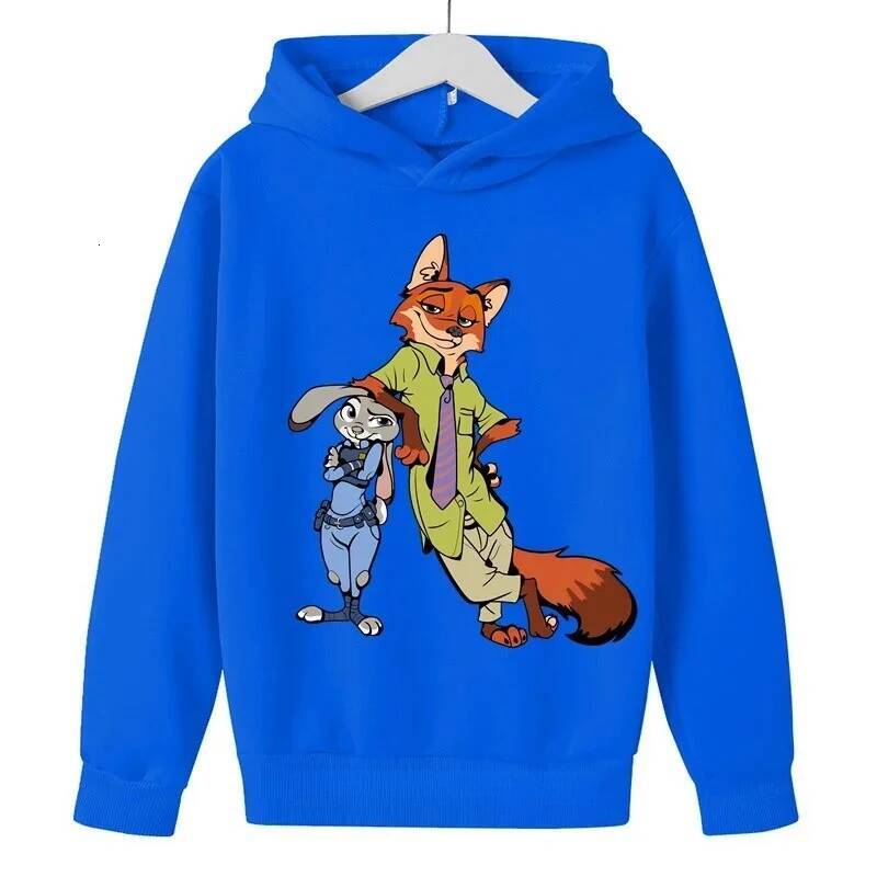 Disney Zootopia Fashionable Children's Clothing, Disney Zootopia, Judy Nick Hoodie, Sweatshirt, Casual Street Style, Pullover Hoodie