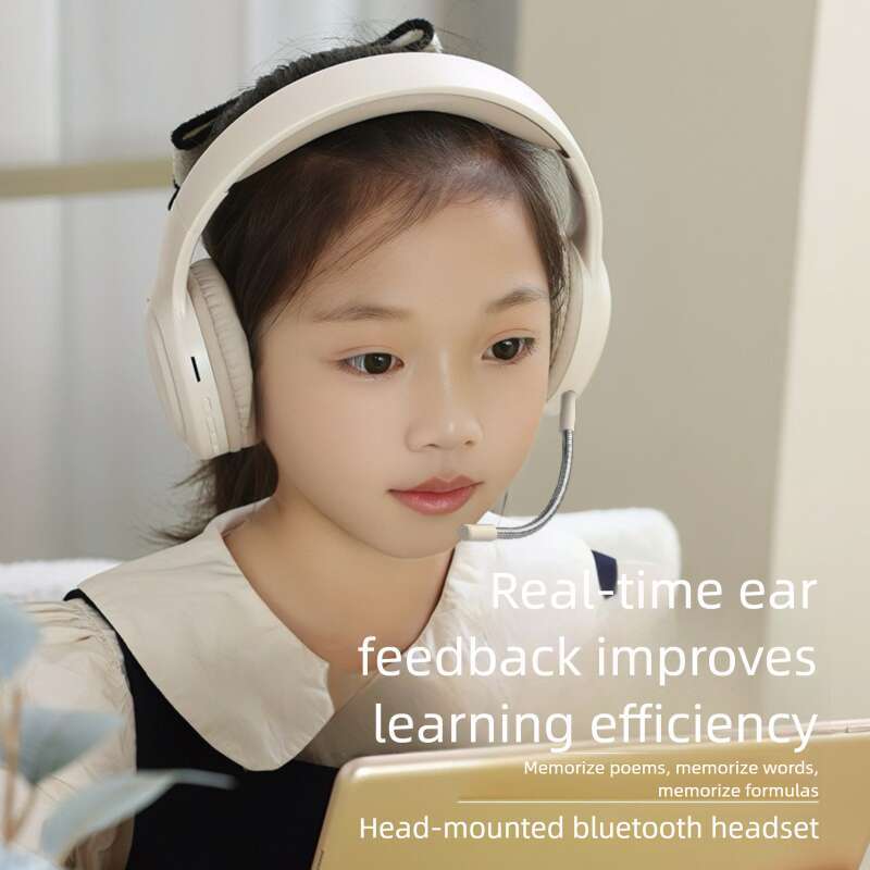 Famous Brand New DR Wireless Children S Learning Ear Back Over Bluetooth Headphones Long Battery Life Headset