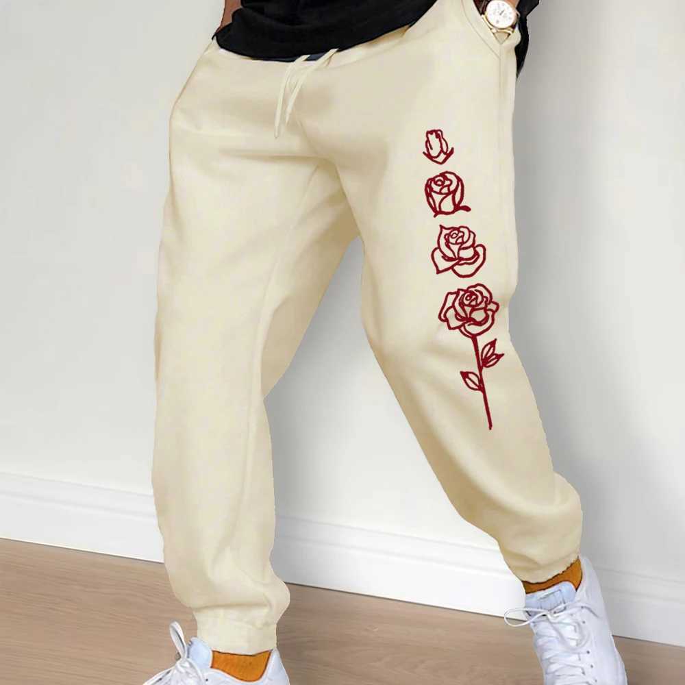 Mens printed clothing Trouser Drawstring casual pants sports pants autumn and winter jogging and fitness pantsXJ250410