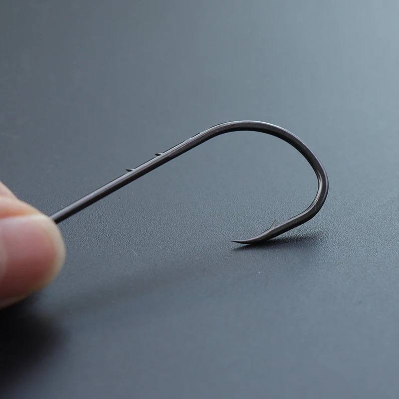 110pcsbox Long Shank Barbed Fishing Hooks High Carbon Steel Double Baits ORing Head Strong Sharp Fishhooks For OceanSeaFishing 251103