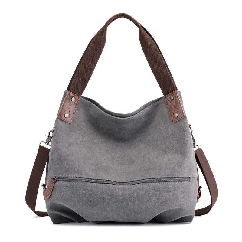 KVKY Vintage Canvas Women Hnadbag Single Shoulder Solid Ladies Messenger Bag Sac Travel Female Crossbody Bags Bolsas