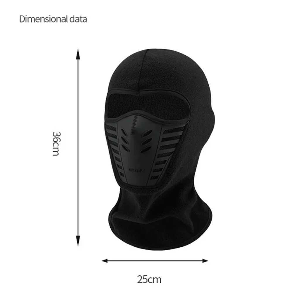 Motorcycle Mask Fleece Thermal Neck Full Face Mask Keep Warm Riding Balaclava Biker Ski Winter Windproof Dustproof Face Shield S251110