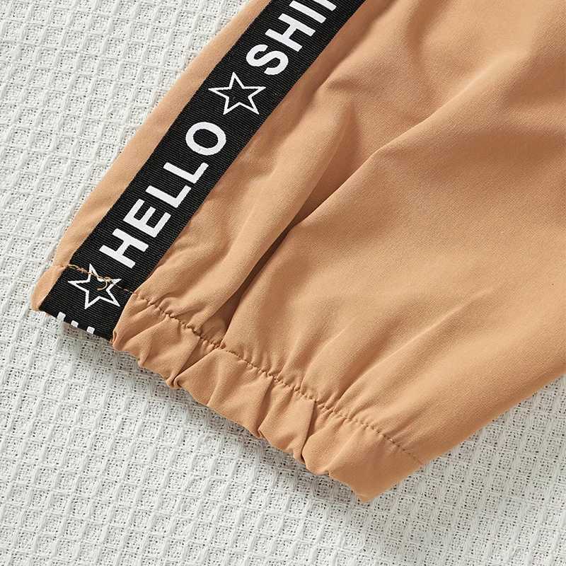 Two cute solid color sleeveless vests for summer girls letter printed workwear pants princess birthday Par clothing setXJ250410