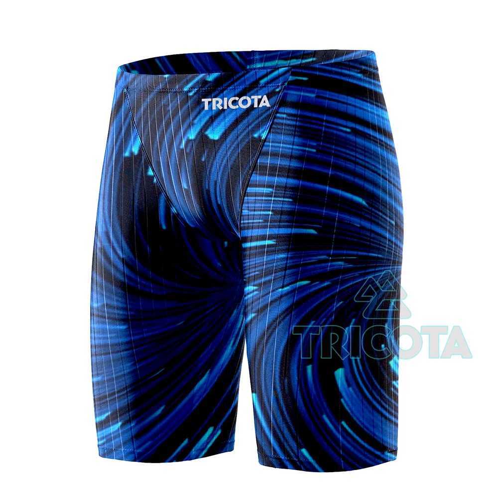 Mens Swimming Jammer Endurance Sports Training Swimsuit Racing Swimming Trunk Line Mens Swimming Jammer Team Set Short Trunk LineW250410