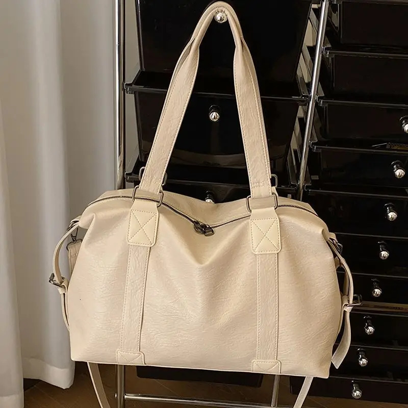 Shoulder Bags for Women Large Hobo Shopper Bag Solid Color Quality Soft Leather Crossbody Handbag Lady Travel Tote 251103