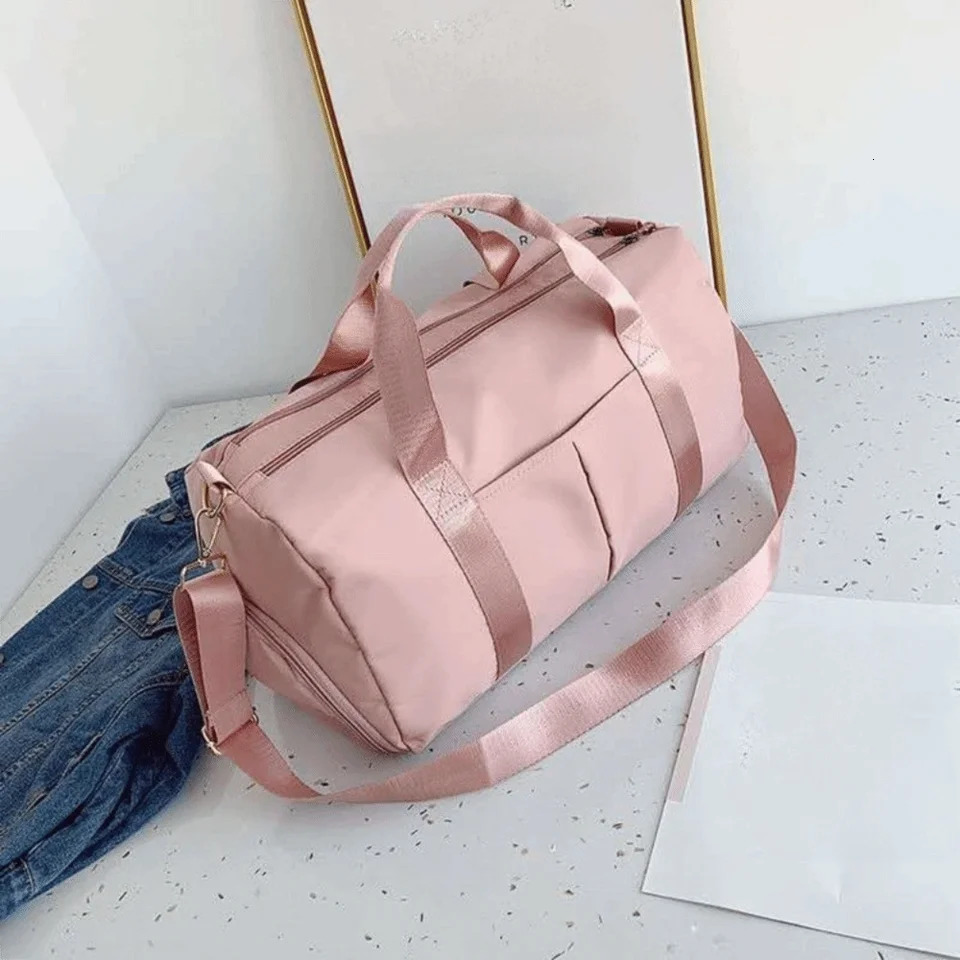 Oxford Travel Luggage Bag Multi-functional Multi Layered Nylon Duffle Bag Solid Color with Shoe Compartment 251110