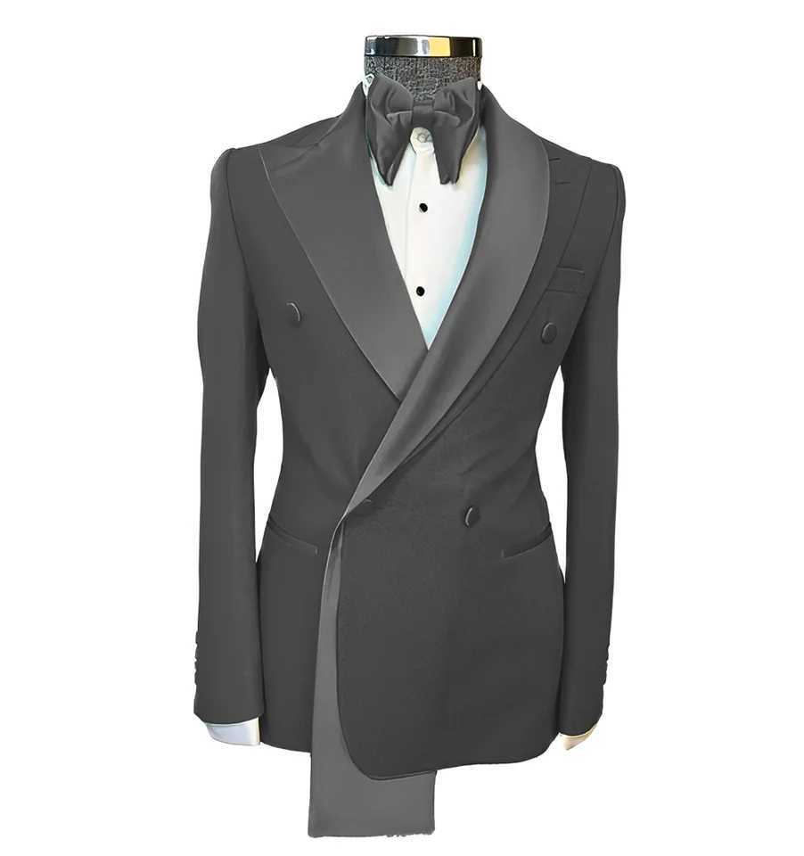 Mens Set Single Jacket Wedding Groom Tailcoat Peak Collar Design Mens Fashion Customized Clothing Jacket W250410