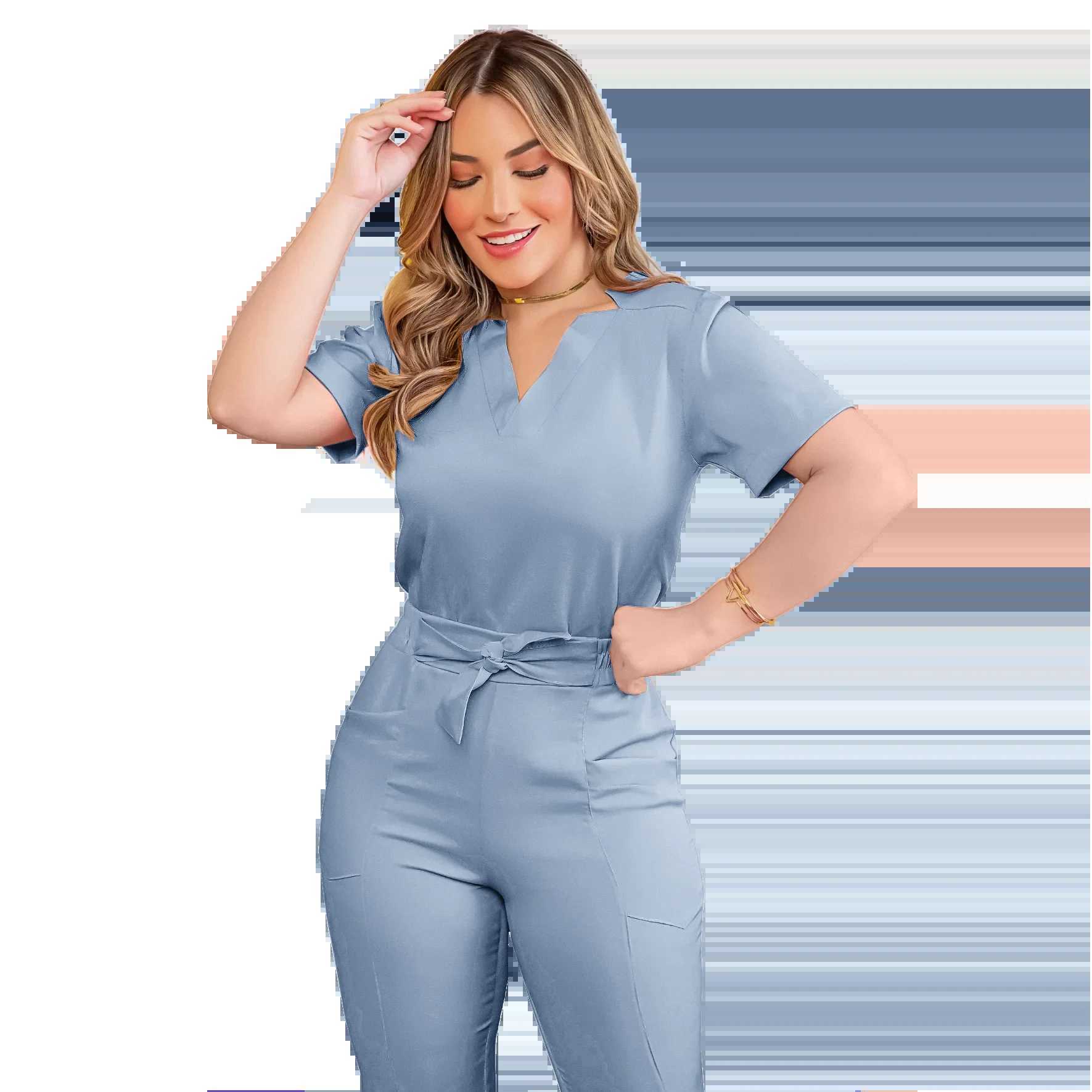 Top Sell Breathable Hospital Uniform Casual Medical Scrubs for Women Short Slve Nursing Scrub Uniforms Sets Sn Spa Workwear X2505281