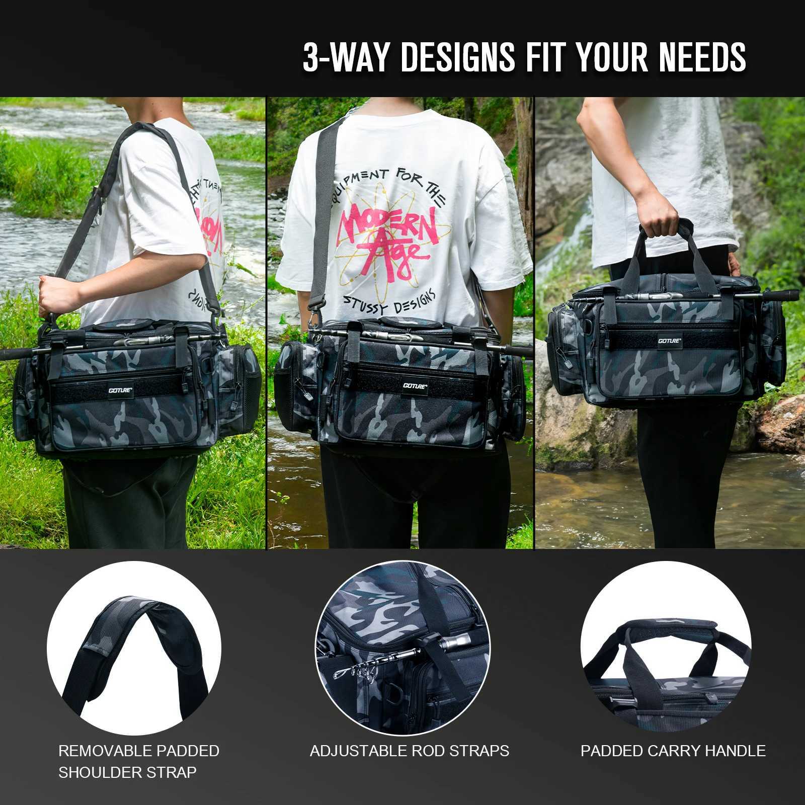 Goture Lure Bag Multifunctional Waist Shoulder Bag Crossbody Waterproof And Wear-resistant Fishing Tackle Accessory Bag Z250411