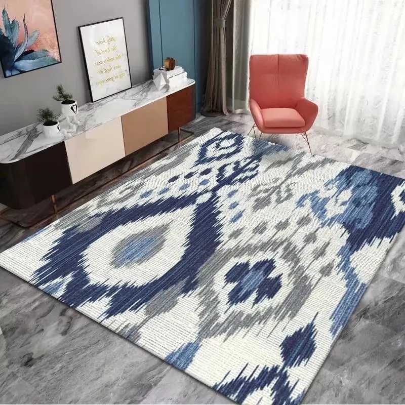 Ethnic Geometric Carpet Orange Brown Color Bold Pattern Non Slip Area Rug for Bohemian Living Room Home Decor Y251110