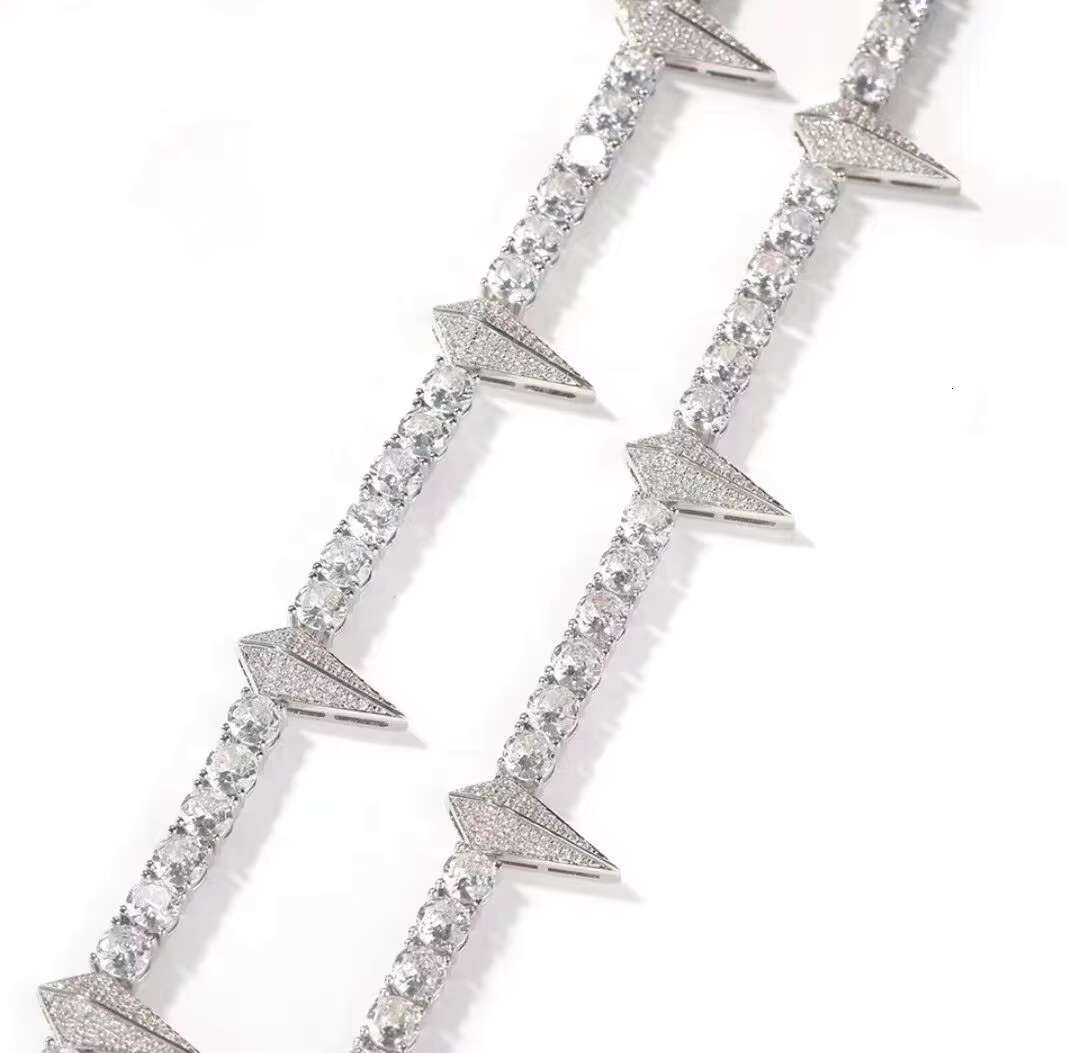 Custom Jewelry High Quality S925 Sterling Hiphop VVS Moissanite Diamond Tennis Link Chain