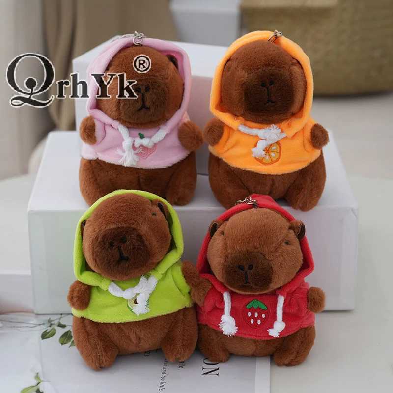 Cartoon Capybara Plush Keychain Bag Pendant Hanging Decoration Cute Stuffed Doll Desktop Toy Decoration Car Keychain Childrens Gift W250411