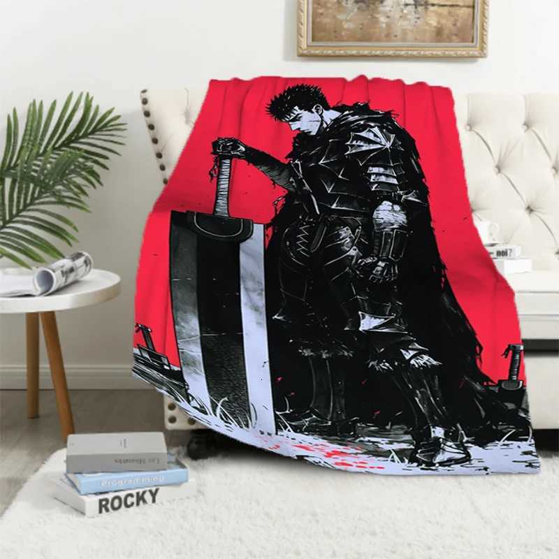 1pc Japan Anime Berserk Blanket Microfiber Bedding Camping Throw Blanket Luxury Downy Portable Office Hypoallergenic Flannel C251111