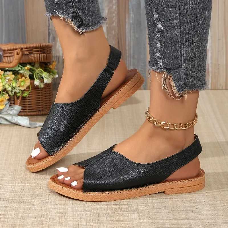 FI Womens Sandals 2025 New Roman Style High Quality Summer Lightweight Designer Shoe Buckle Beach SandalsXJ250410