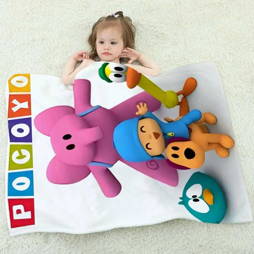 Plush Dolls P-POCOYO Throw Blanket Aesthetic Art Flannel Blanket Portable Home Travel Camping Sofa Picnic Thickening Flannel B C251111