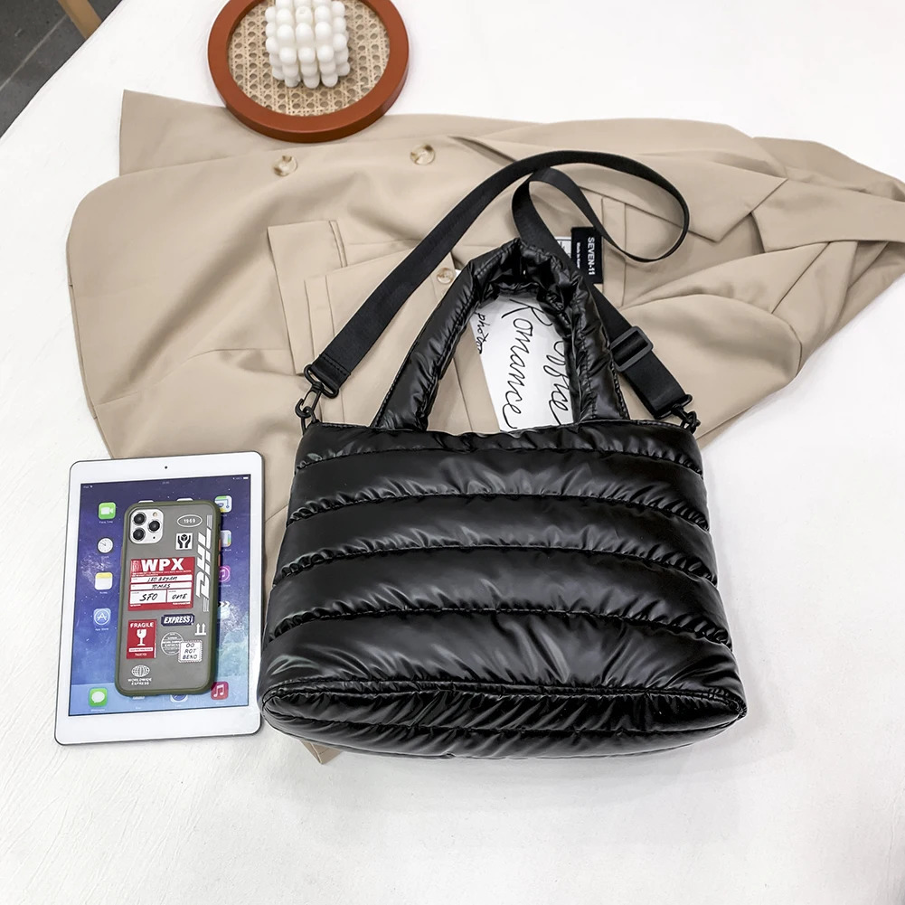 Vintage Nylon Handbag Women Solid Color Embroidery Thread Top-Handle Handbag Ladies Purse for Outdoor Travel 251110